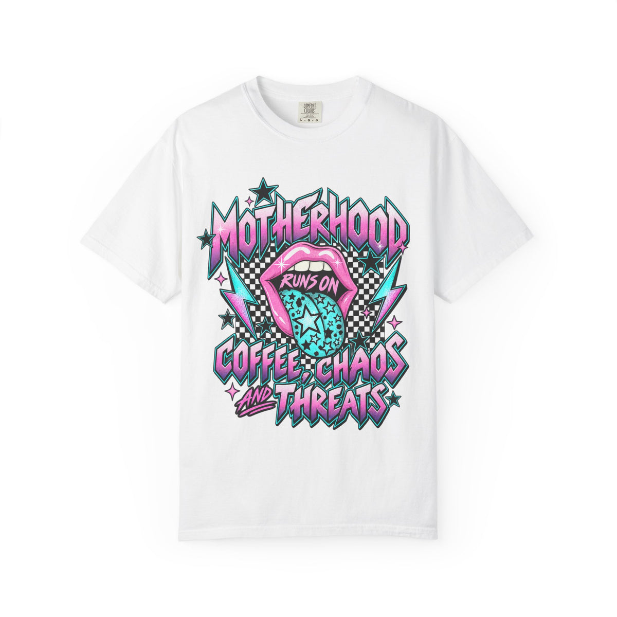 Motherhood Retro Mouth Runs On Shirt