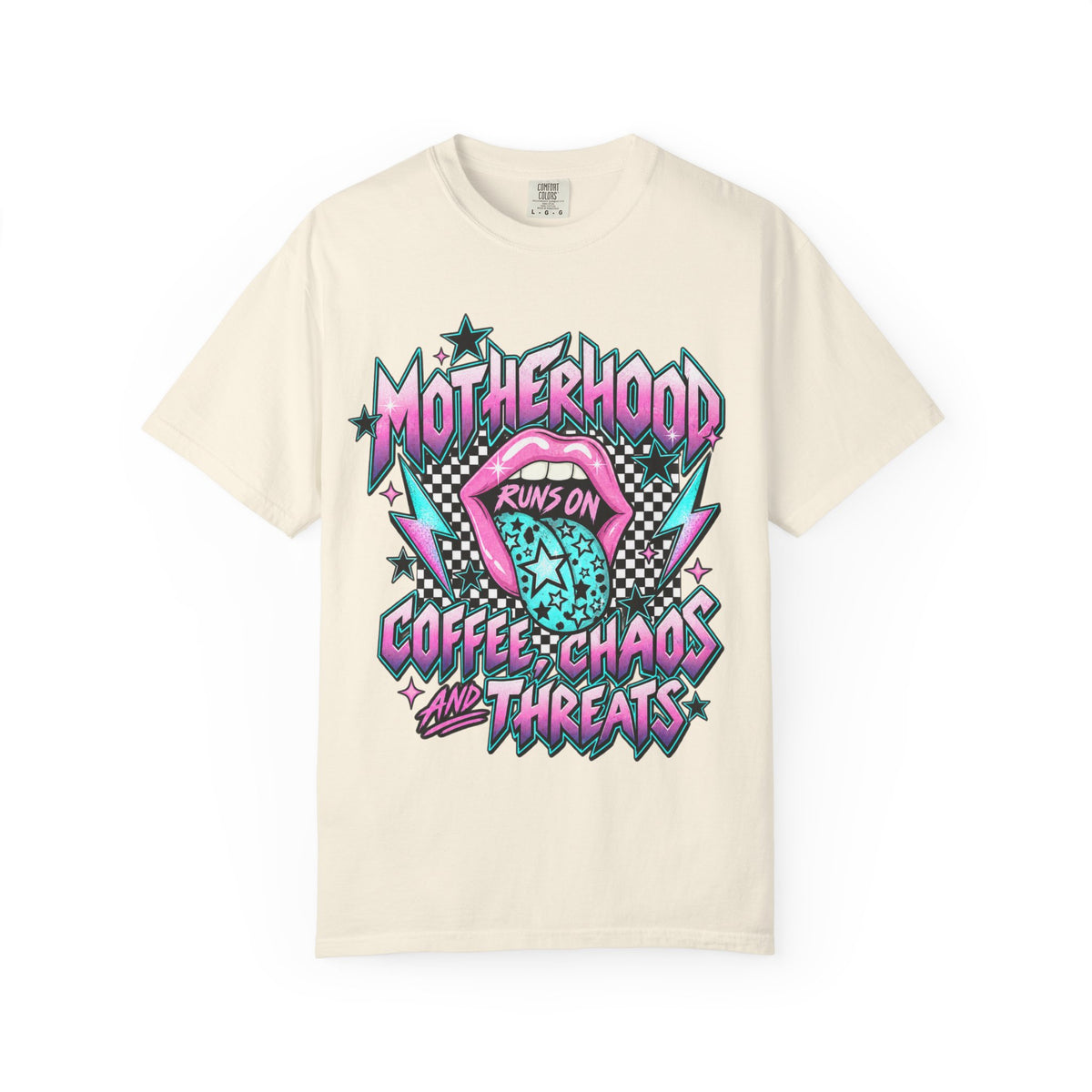 Motherhood Retro Mouth Runs On Shirt