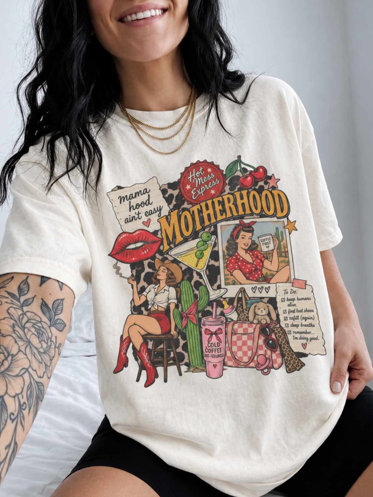 Western Collage Motherhood Shirt