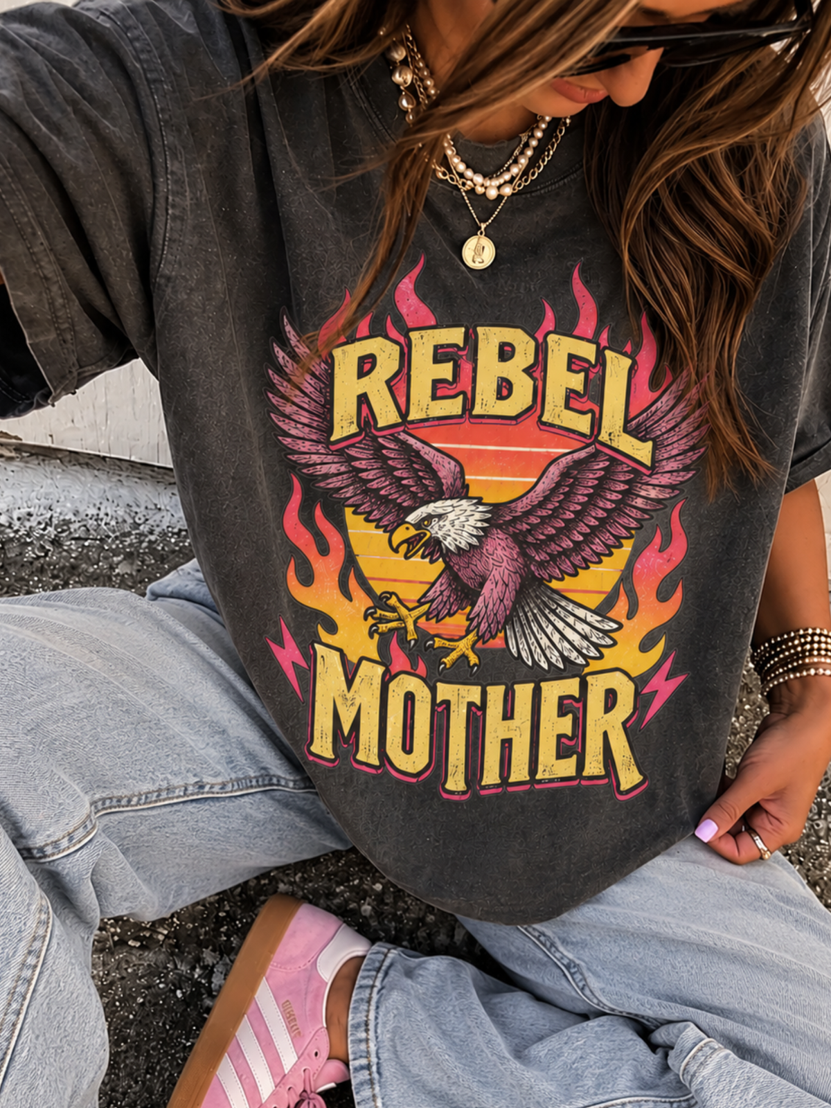Eagle Rebel Mother Shirt